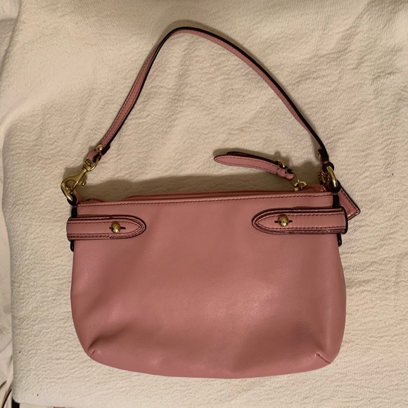 Coach Pink Leather Purse/Wristlet - Picture 2 of 7